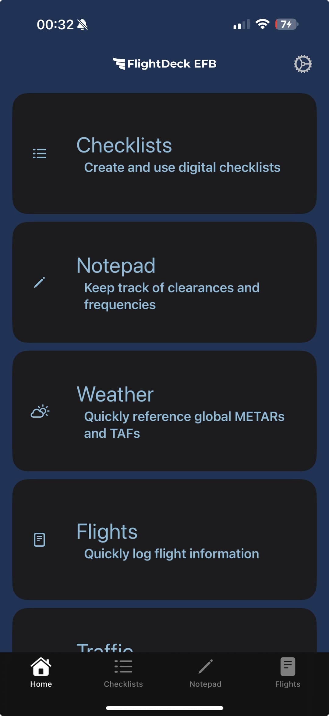 FlightDeck EFB App Screenshot